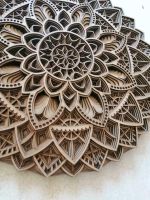 Mandala Yoga 25x25cm Wanddeko dekoration Wandbild Kunst holz 3d Innenstadt - Köln Altstadt Vorschau