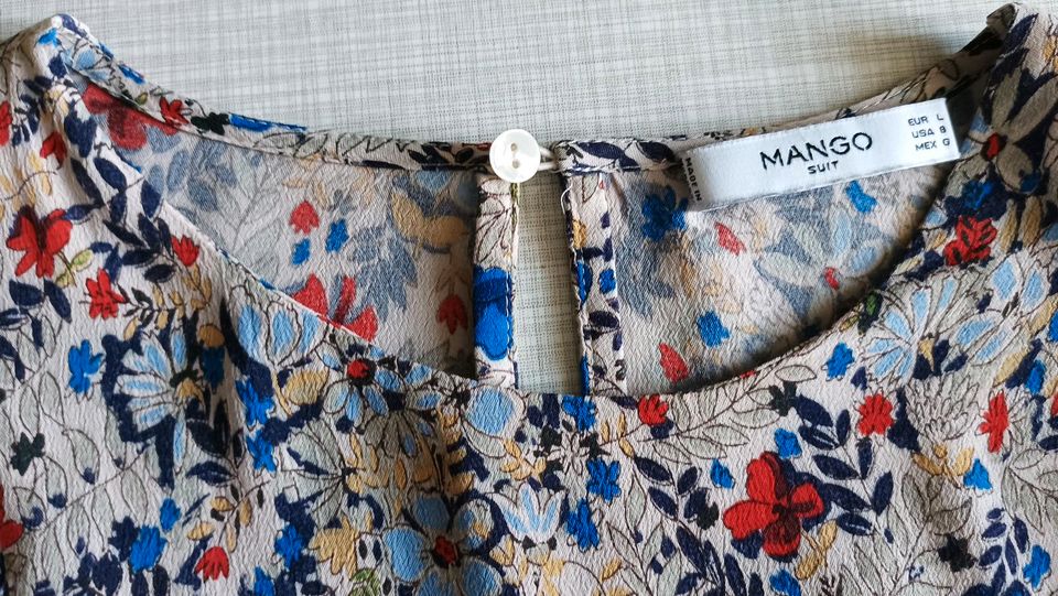 Mango Rüschen Boho Bluse geblümt 38 40 M L in Dachau