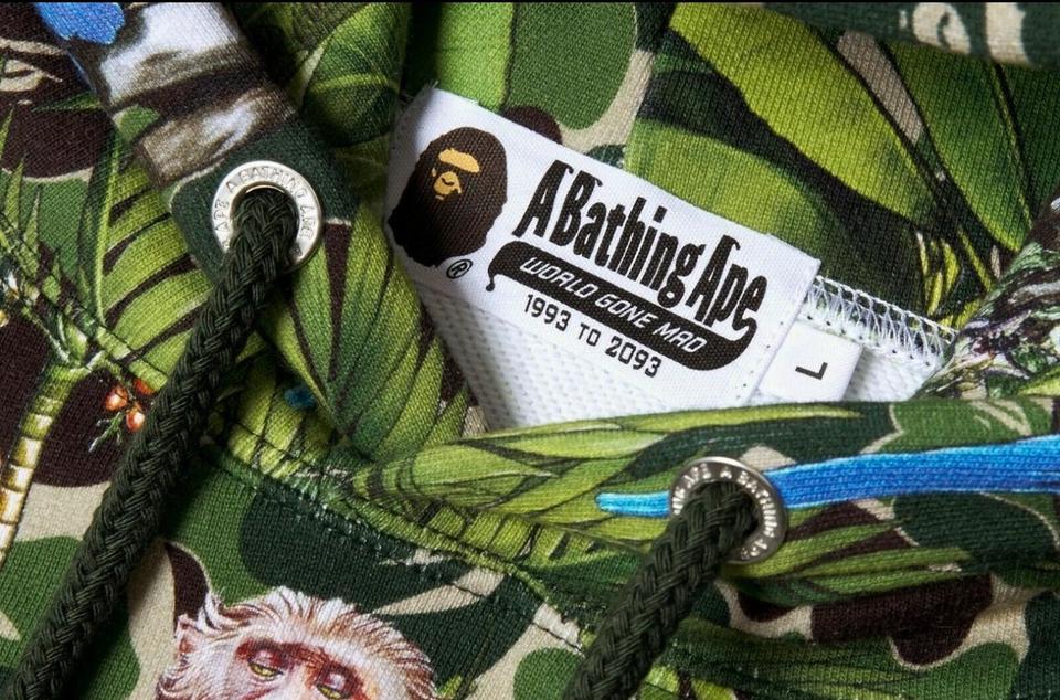 A Bathing Ape / Bape x Monkey 47 Hoodie Pullover in Grün [XL] in München