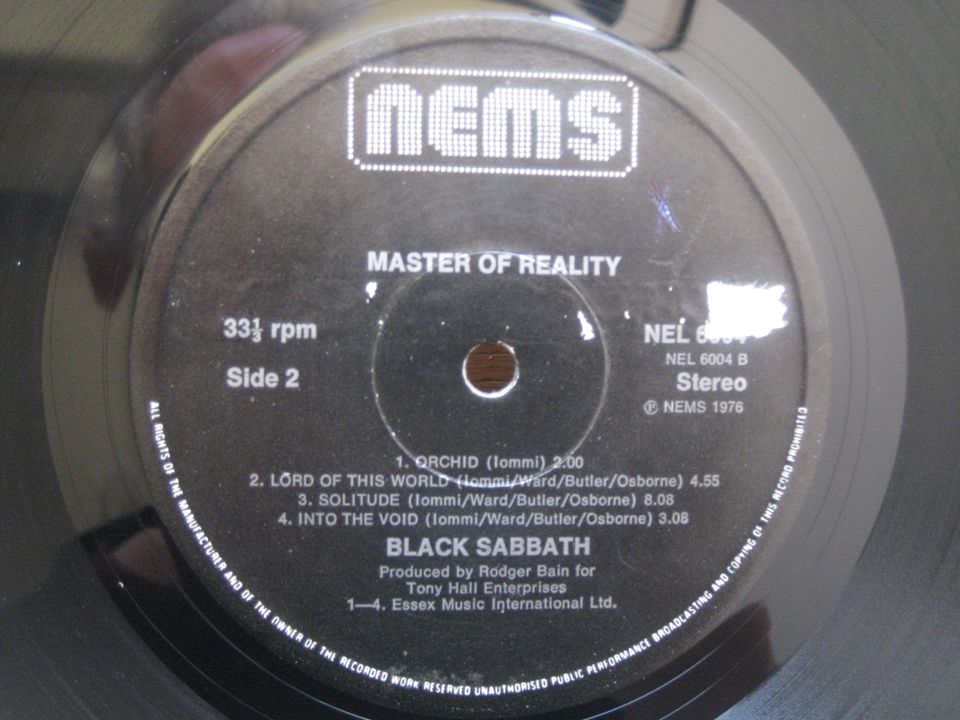 Black Sabbath - Master of Reality /  LP ´76 /  NEMS NEL - 6004 in Hamburg