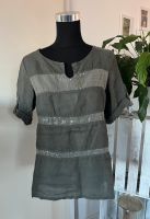 Lina Tomei Leinenbluse Shirt M Khaki 100% Leinen Nordrhein-Westfalen - Detmold Vorschau