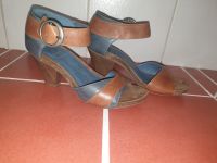 Riemchensandale jeansblau / cognac - Gr. 36 Nordrhein-Westfalen - Breckerfeld Vorschau