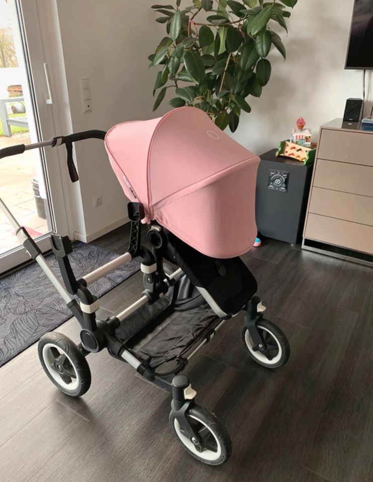 Bugaboo Donkey2 Rosa-schwarz Kinderwagen Geschwister/Zwillinge in Eichenzell