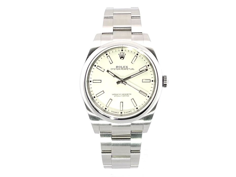 Rolex Oyster Perpetual 39 mm Ref. 114300 Zifferblatt Weiß in Bietigheim-Bissingen