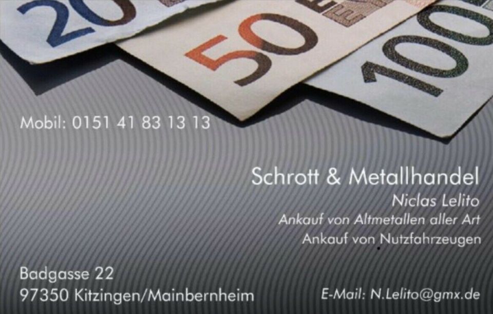 Ankauf und Abholung von Schrott & Altmetallen in Mainbernheim