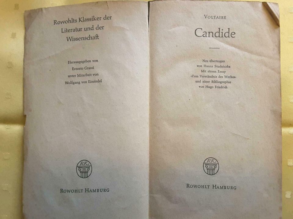 Candide - Voltaire - Rowohlt 1957 in Nörten-Hardenberg