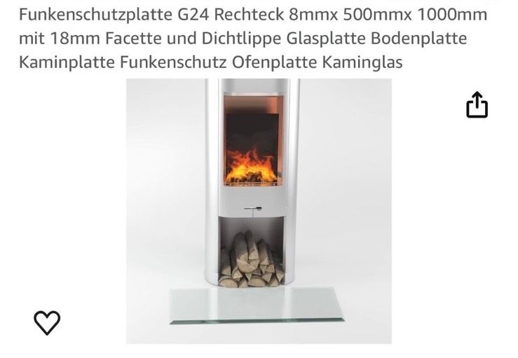 Funkenschutzplatte für Ofen 2 x, Preis pro Platte in Laugna