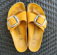 big Buckle birkenstock Madrid echt Leder Senf Pantoletten 38 top Saarland - Völklingen Vorschau