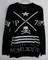 Philipp Plein Pullover Strick schwarz weiß Gr L/XL  original Sachsen-Anhalt - Kabelsketal Vorschau