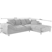 Couch L Form Eckcouch Webstoff grau silberfarben Bayern - Lichtenfels Vorschau