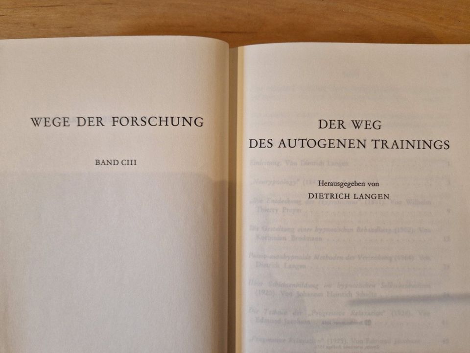 Der Weg des Autogenen Trainings, Hrsg. Dietrich Langen in Montabaur