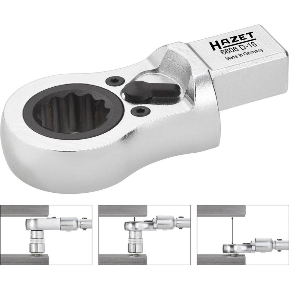 HAZET Einsteck-Ratschen-Ringschlüssel 6606D-19 Einsteck-Vierkant in Bernkastel-Kues