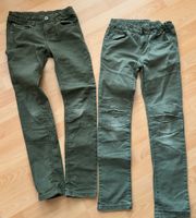 Zwei Jeans-Hosen, grün/oliv Gr. 158 Bayern - Untermeitingen Vorschau
