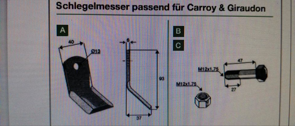 Schlegelmesser Carroy und Giraudon in Torgau