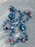Blaue lange Halskette, vintage, Glasperlen Pankow - Prenzlauer Berg Vorschau