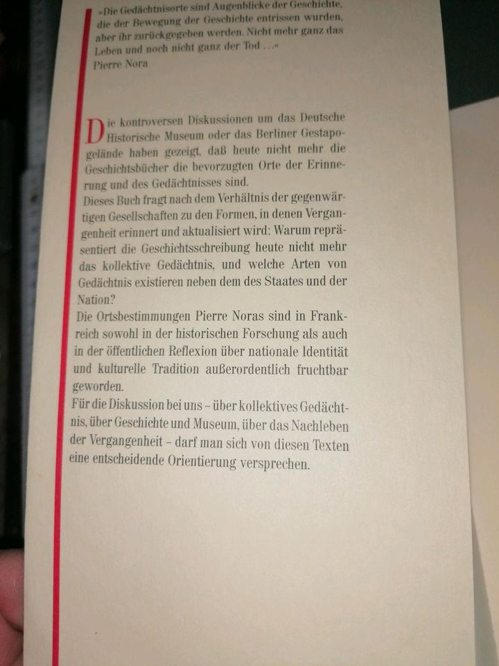 Zwischen Geschichte und Gedächtnis Pierre Nora Wagenbach Verlag in Berlin