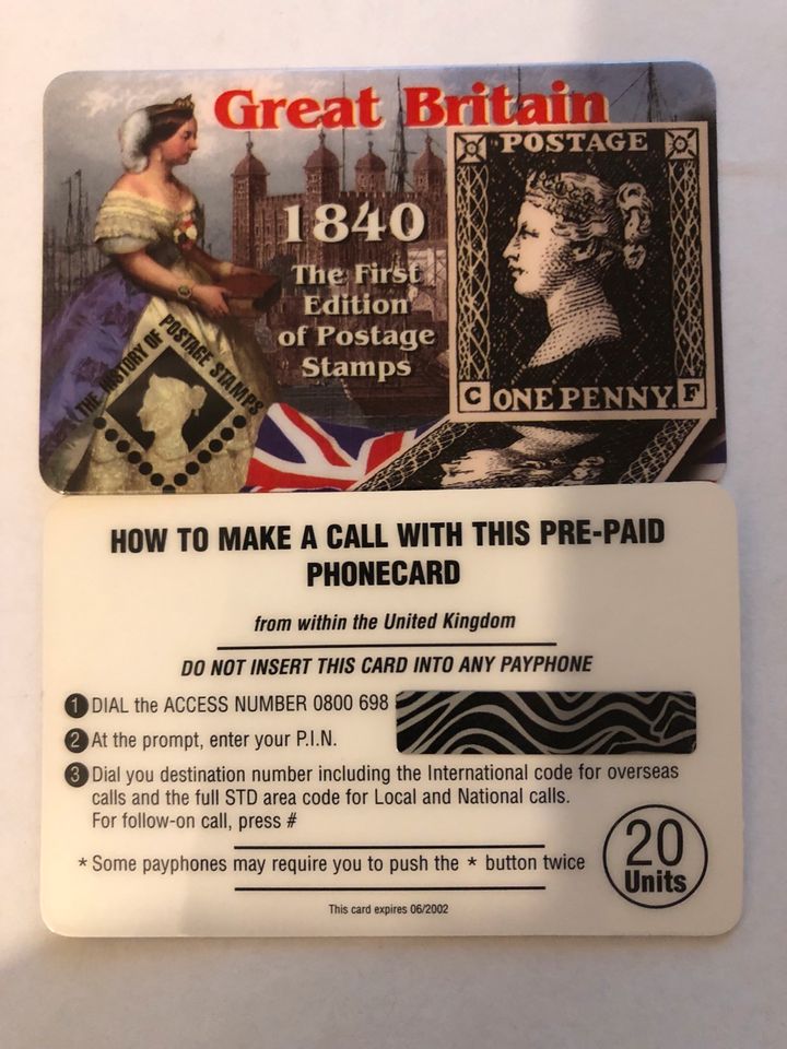 Phonecard England One Penny Black in Ahrensburg