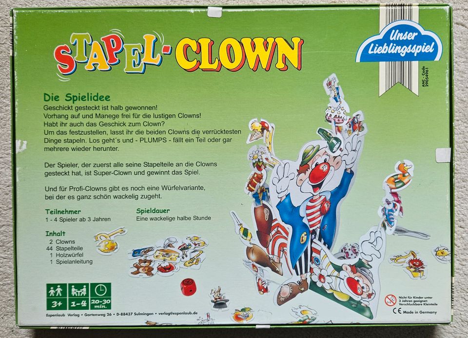 Pass auf, STAPEL-CLOWN ! Spiel ab 3 Jahren in Bielefeld