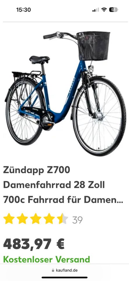 1xoder2x Cityräder Neu (Firma Zündapp)  (  Neupr:483€ 1Rad) in Altmannstein