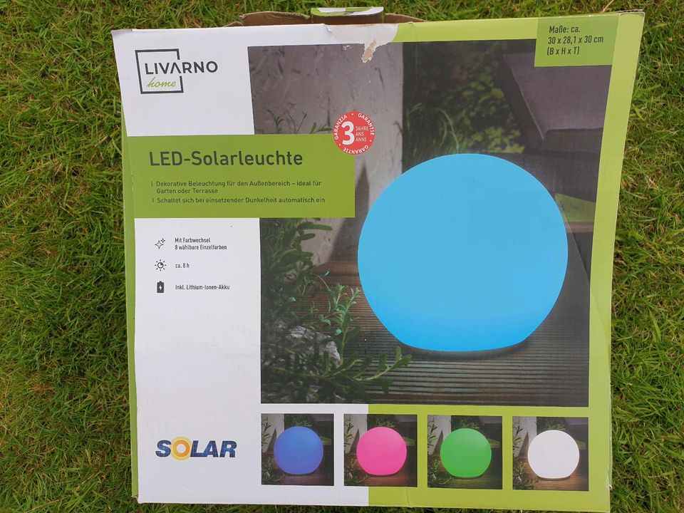Led Solarleuchte LED SOLARLEUCHTE Kugel Farbwechsel NEU in  Nordrhein-Westfalen - Arnsberg | eBay Kleinanzeigen ist jetzt Kleinanzeigen
