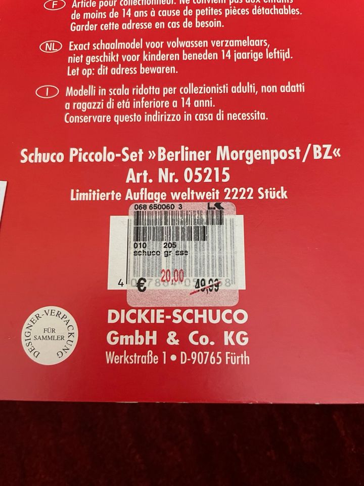 Schuco Piccolo-Set Morgenpost/BZ mit Box neu in Berlin