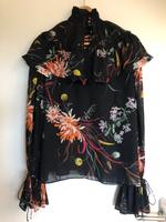 NEU !! Bluse Ballon-Ärmel geblümt Schwarz H&M S Nordrhein-Westfalen - Bedburg Vorschau