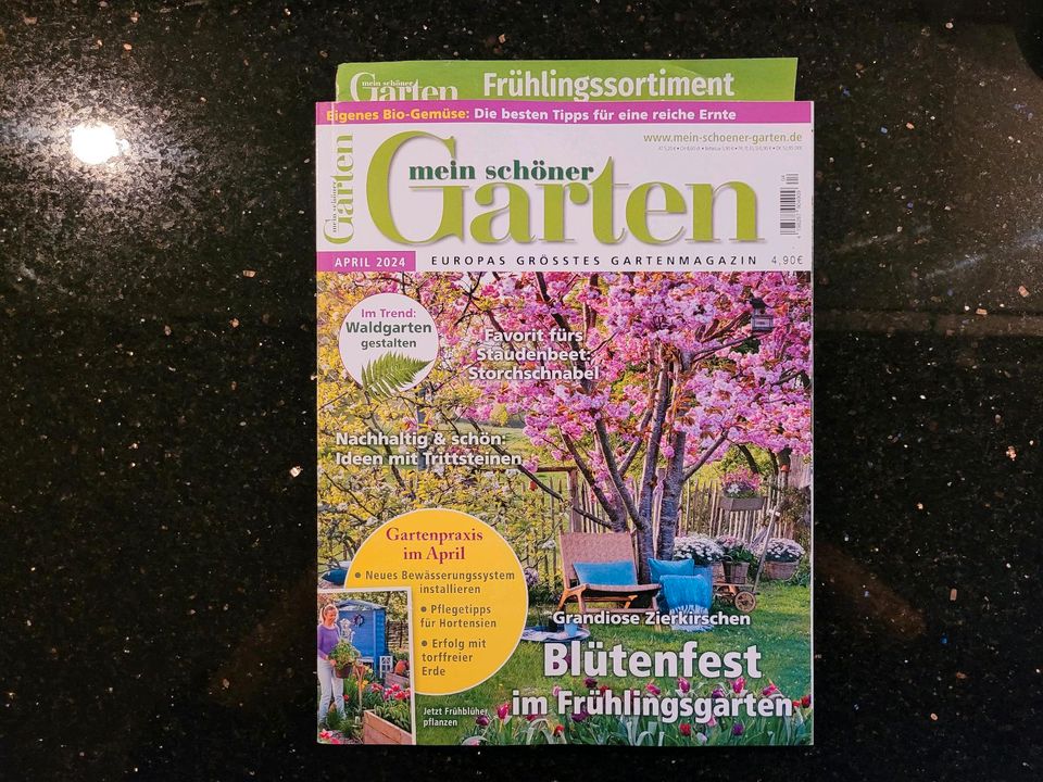 Zeitschrift mein schöner Garten, aktuelle Ausgabe, April 2024 in Baden