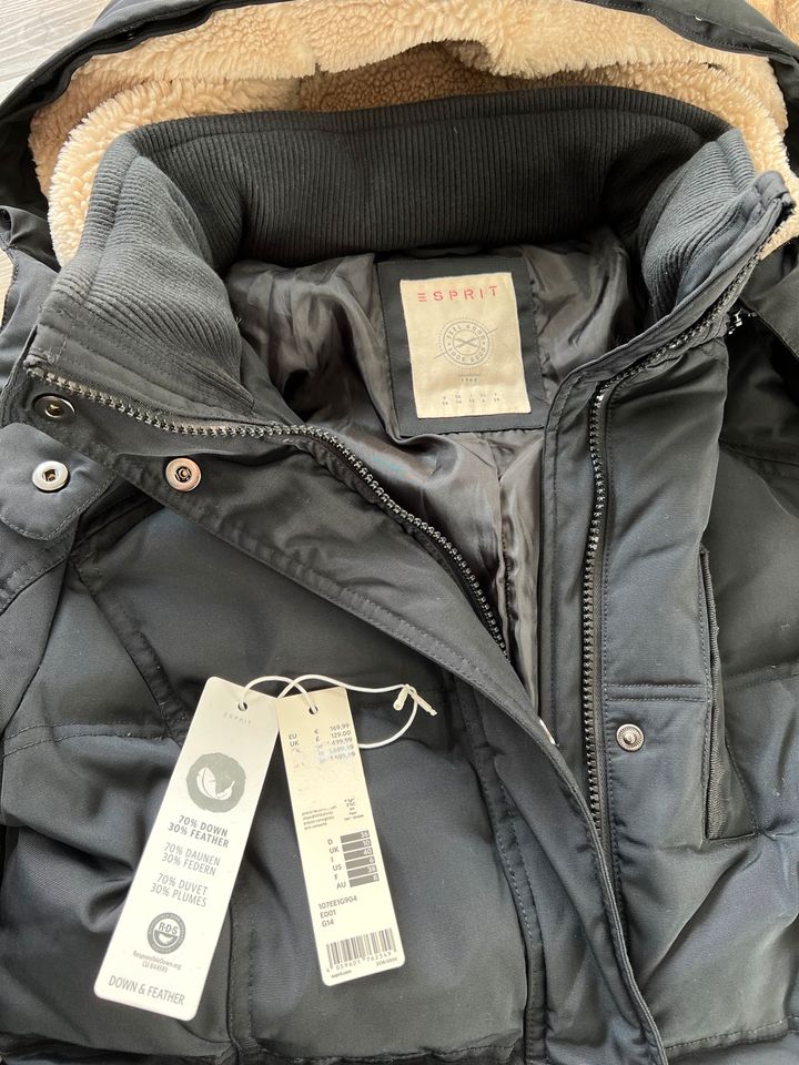 Esprit DaunenJacke Mantel Parka Gr. 36 S schwarz in Troisdorf