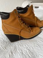 Timberland Wedge Boots, Leder camel braun, Gr. 39,5-40 sehr warm Berlin - Charlottenburg Vorschau