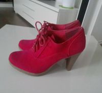 Hochfrontpumps Schnürschuhe ultrapink mit Plateau Gr. 37 Hessen - Hanau Vorschau