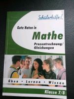 Schülerhilfe Buch Mathe Klasse 7/8 Prozentrechnung Gleichungen Hessen - Schlitz Vorschau