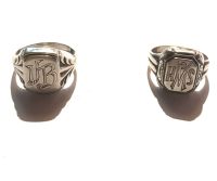 2 prächtige alte 835 Silber Ring e mit Monogramm Stück 32 Euro Duisburg - Duisburg-Mitte Vorschau