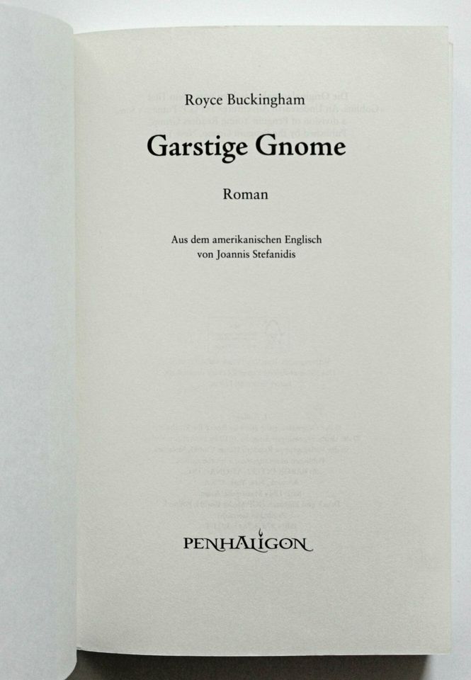 Garstige Gnome, Royce Buckingham, Broschur Penhaligon Verlag in Hamburg