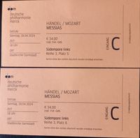 2 Karten Händel Messias in Darmstadt am 28.04.2024 Hessen - Darmstadt Vorschau