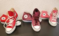 Converse Sneaker Damen rot ,rosa, Weinrot mit Rosen Bayern - Obertraubling Vorschau