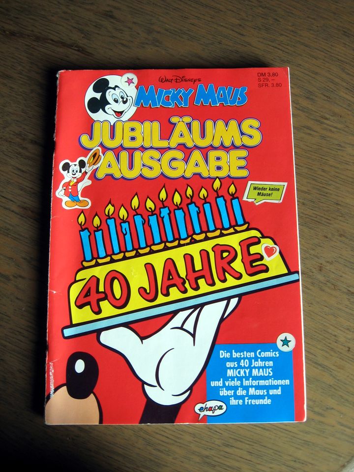 Comic 12x Micky Maus als Jubiläumsausgabe 40 Jahre 1991 in Calberlah