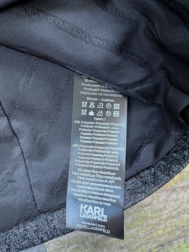 Karl Lagerfeld Blazer schwarz grau glänzend XXS wie neu in Berlin