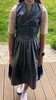 ❤️ Dirndl blau- silber Gr. 32 Rosedirndl hochgeschlossen 164 Bayern - Selb Vorschau