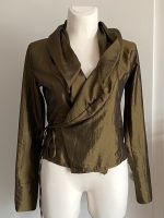 Dünner Blazer Jacke grün Gr 40/42 Designer festlich Wickeljacke Thüringen - Nohra Vorschau