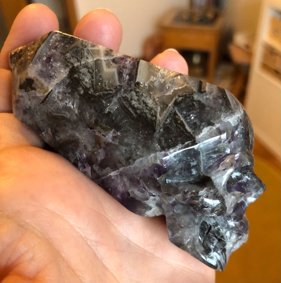 Kristallschädel Amethyst (Chevron) in Schonach