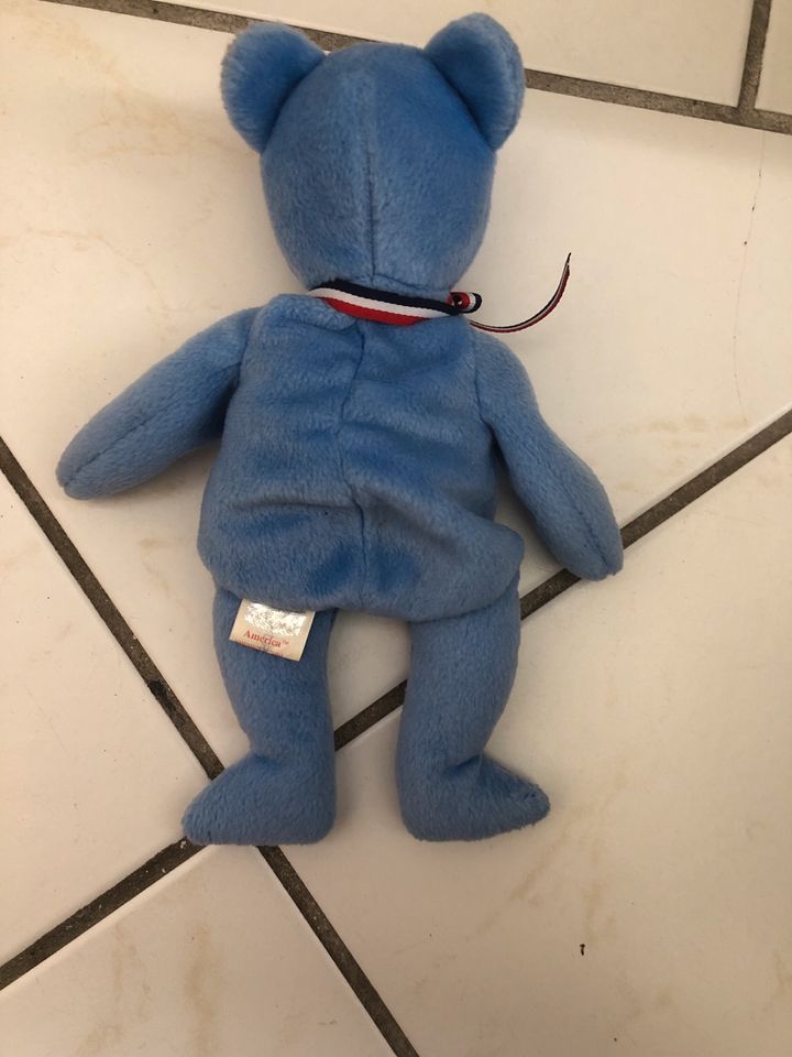 Teddybär Ty Beanie Babies blau Amerika USA in Estenfeld