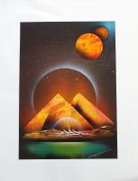 Spraybild Mond Pyramiden - Unikat aus Spanien #02 – Poster 25x35 Niedersachsen - Osnabrück Vorschau