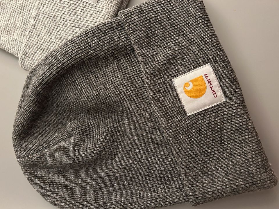 Set carhartt Mützen Wip Beanie hellgrau dunkelgrau unisex in Sülfeld