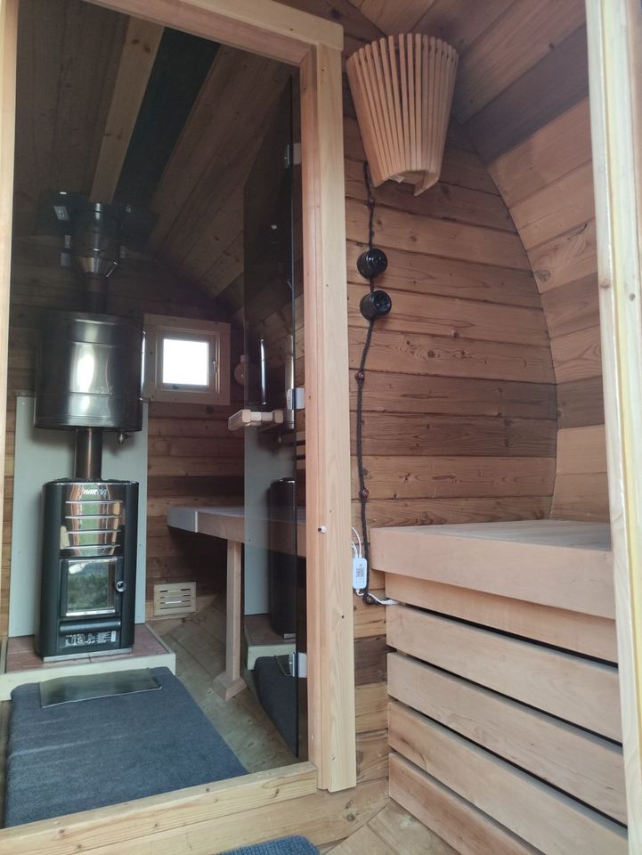 Gutschein für mobile Sauna Fasssauna Saunafass für Wellness & Spa in Heide