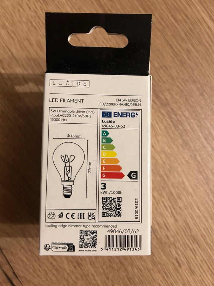 4x Lucide LED E14 Glühbirne  2200 Kelvin 115 Lumen Leuchtmitte in Waldheim