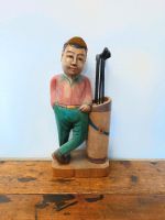 Golfspieler Skulptur Antik Handgeschnitzt aus Holz Hessen - Ludwigsau Vorschau