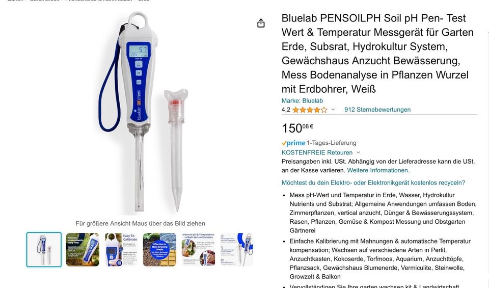 Bluelab Pensoil PH Pen in Leverkusen