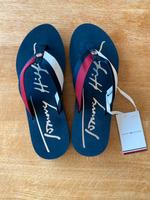 Tommy Hilfiger Zehentrenner marineblau Gr. 37 signature Bayern - Neu Ulm Vorschau