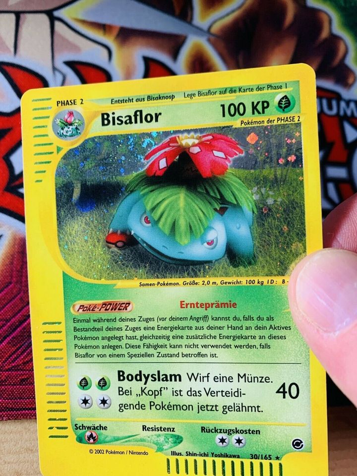 Bisaflor 30/165 Holo Expedition Near Mint Pokemon Basis Swirl in Erfurt