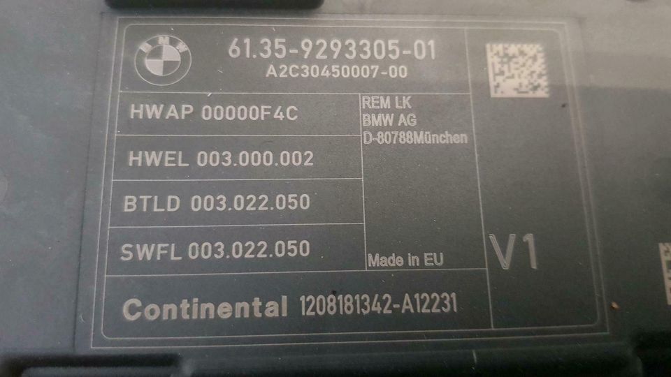 BMW F20 Control Unit Rem Modul Steuergerät 9293305 in Hamburg